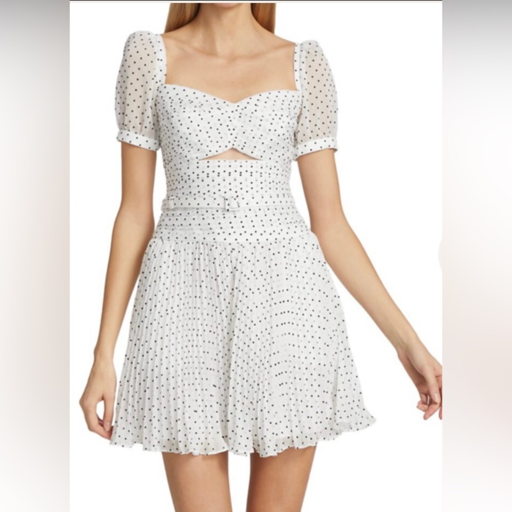 Self-Portrait, Size 12, White with Black Polka Dots